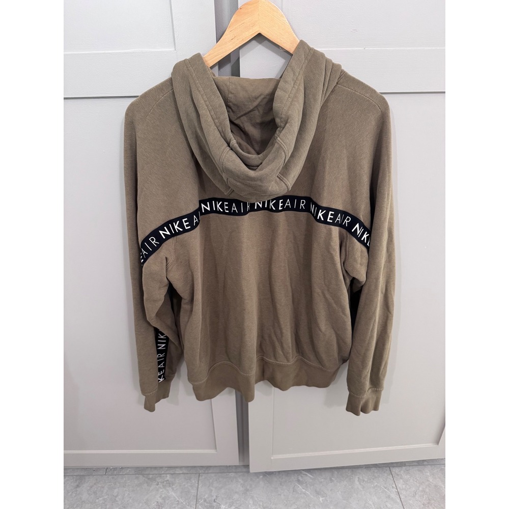 Nike Air Hoodie Womens XL Olive Brown Raglan Sleeve Graphic Sweatshirt Logo - Picture 3 of 7